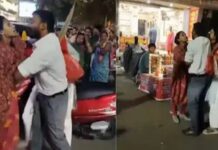 കാമുകിക്കൊപ്പം ഷോപ്പിങ്ങിന് ഇറങ്ങിയ ഭർത്താവിനെ കയ്യോടെ പിടികൂടി ഭാര്യ; പിന്നീട് സംഭവിച്ചത് കണ്ടോ: മധ്യപ്രദേശിൽ നിന്നുള്ള വൈറൽ ദൃശ്യങ്ങൾ വാർത്തയോടൊപ്പം
