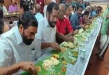 മന്ത്രി വി എൻ വാസവൻ ആചാര ലംഘനം നടത്തി പള്ളിയോട സദ്യ കഴിച്ചത് ബിജെപി നേതാക്കൾക്കൊപ്പം; ചിത്രങ്ങൾ പുറത്ത്; വിവാദം കത്തുന്നു: വിശദാംശങ്ങൾ വായിക്കാം