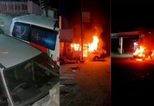 തിരുവനന്തപുരത്ത് സിപിഎം എസ്ഡിപിഐ സംഘർഷം; അഗ്നിക്കിരയാക്കിയത് രണ്ട് ആംബുലൻസുകൾ: കലാപ കളമായി തലസ്ഥാനം നഗരം