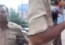 വഴിയരികിൽ നിന്ന് അശ്ലീല ആംഗ്യം കാണിച്ചു; പോലീസുകാരനെ കുത്തിന് പിടിച്ചു സ്റ്റേഷനിലേക്ക് കൊണ്ടുപോയി യുവതി: വൈറലാകുന്ന വീഡിയോ ദൃശ്യങ്ങൾ കാണാം
