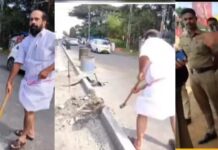 തൃശ്ശൂർ മുതുവറയിൽ യൂ ടേൺ അടച്ചു കെട്ടിയ ഡിവൈഡർ തല്ലി തകർത്ത് മുൻ എംഎൽഎ അനിൽ അക്കര: വീഡിയോ ദൃശ്യങ്ങൾ കാണാം