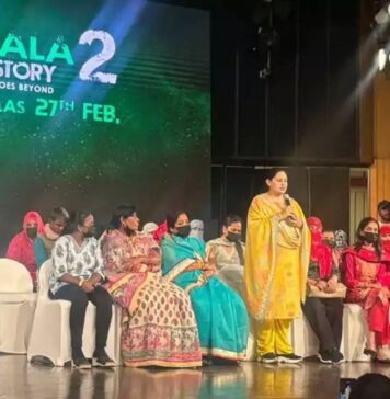 കേരള സ്റ്റോറിയിൽ പറയുന്ന 37 ലൗ ജിഹാദ് ഇരകൾ: വേദിയിൽ എത്തിച്ച സ്ത്രീകളൊക്കെയും ഉത്തരേന്ത്യക്കാർ; അണിയറ പ്രവർത്തകർ നിരത്തുന്ന ന്യായീകരണം ഇങ്ങനെ…