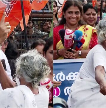 ‘നില്ല്, വയസായ ഞാൻ എങ്ങോട്ട് പോണമെന്ന് പറ നീ…’: ബിജെപിയുടെ വഴി തടഞ്ഞുള്ള സമരത്തിനിടെ പ്രതികരിച്ച് സരസ്വതിയമ്മ; സമരം അവസാനിപ്പിച്ച് നേതാക്കൾ; വീഡിയോ ദൃശ്യങ്ങൾ കാണാം