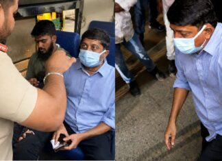 മാസ്ക് ധരിച്ച് ബസിൽ കയറി കർണാടക ഗതാഗത മന്ത്രി; ‘ചില്ലറയില്ലെങ്കിൽ ഇറങ്ങൂ’ എന്ന കണ്ടക്ടറുടെ പ്രതികരണം വൈറലായി, വീഡിയോ കാണാം