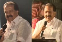 ‘ഭരണം മാറിയിട്ടും മൈക്കിന്റെ വിഷയം മാറിയിട്ടില്ല’: ഹരിവരാസനം സിനിമയുടെ പൂജാവേദിയില് തഗ്ഗടിച്ച് ചെന്നിത്തല; വൈറൽ വീഡിയോ കാണാം