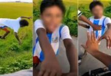 ബൈക്ക് യാത്രക്കാരനുമായി തർക്കം; ചെരിപ്പെടുത്ത് അടിക്കാൻ തുനിഞ്ഞ ബാലനെ കൃഷിയിടത്തിലേക്ക് വലിച്ചെറിഞ്ഞ് യുവാവ്, വീഡിയോ കാണാം