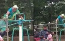 സാരിയുടുത്ത അമ്മൂമ്മയുടെ ‘സ്പീഡ് വര്ക്ക്ഔട്ട്’: ബെംഗളൂരു പാര്ക്കിലെ വീഡിയോ വൈറൽ; ഇവിടെ കാണാം