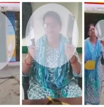 പ്രൈമറി സ്കൂളിൽ വെട്ടുകത്തികളുമായി പ്രധാനാധ്യാപിക; സമൂഹമാധ്യമങ്ങളിൽ വൻ ചർച്ച, വീഡിയോ കാണാം
