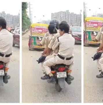 ഒരു ബൈക്കിൽ നാലു പോലീസുകാരുടെ സുഖ യാത്ര; ഹെൽമെറ്റും ഇല്ല: സമൂഹ മാധ്യമങ്ങളിൽ വൈറലാകുന്ന വീഡിയോ ദൃശ്യങ്ങളും വിശദാംശങ്ങളും വായിക്കാം